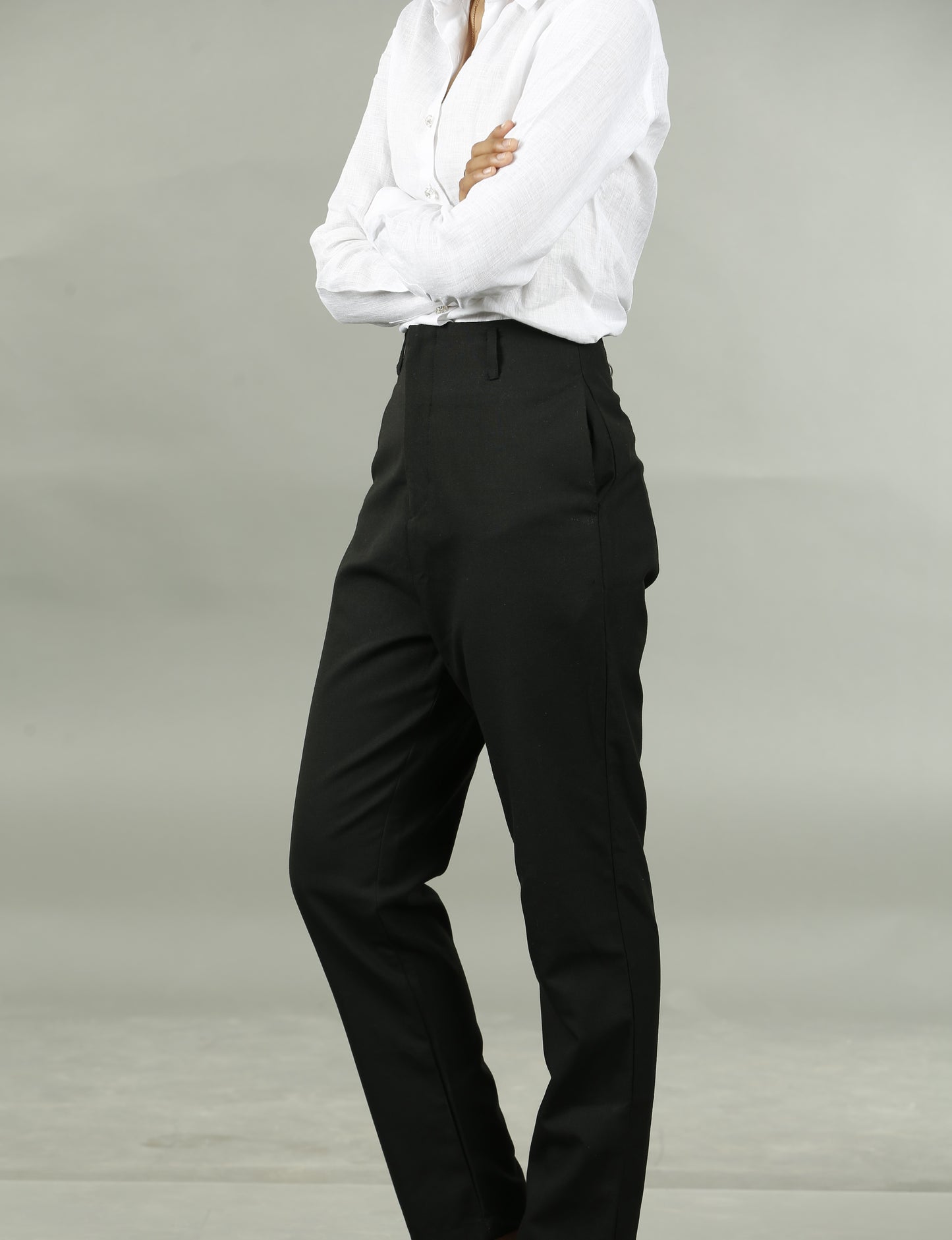 Black High Waist Trousers