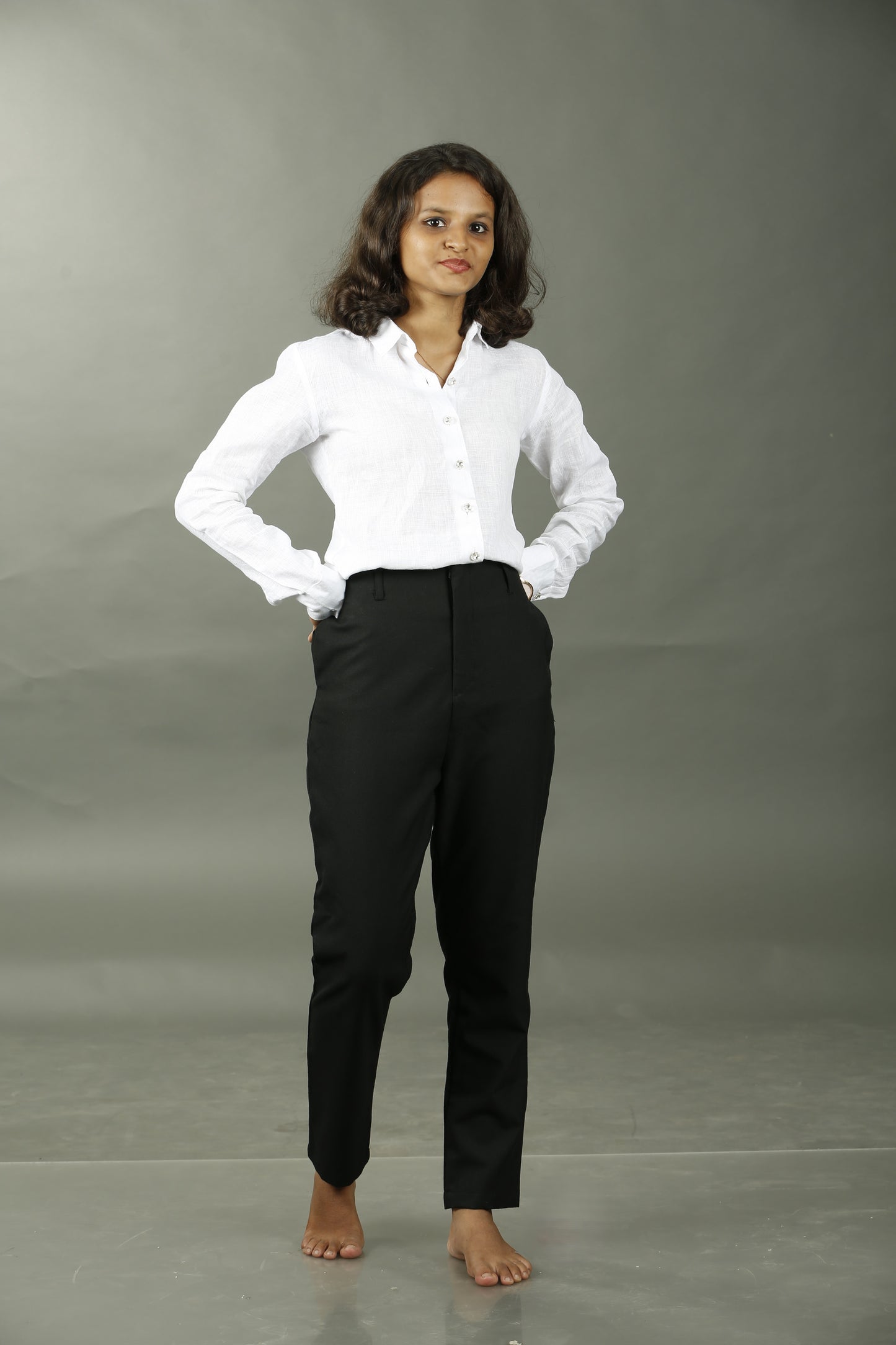 Black High Waist Trousers