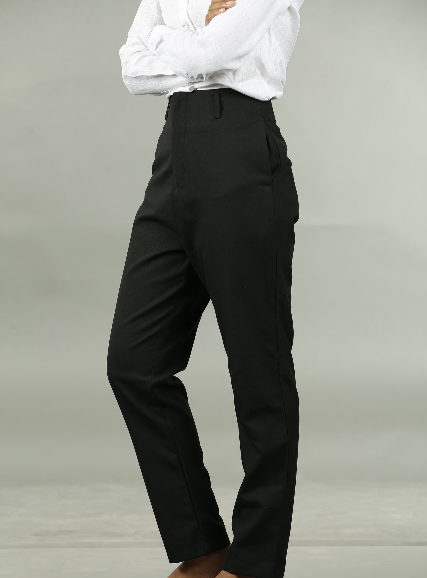 Black High Waist Trousers